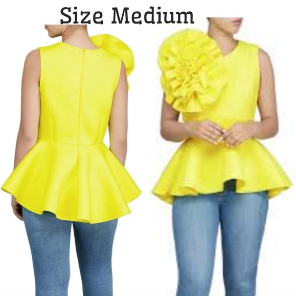 YELLOW TOP WITH A LARGE ROSE - Picture 4 of 4